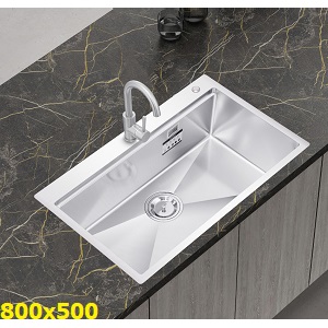 Chậu rửa bát 1 hộc inox SUS304 EUROGOLD EUC18050LA/EA/GA