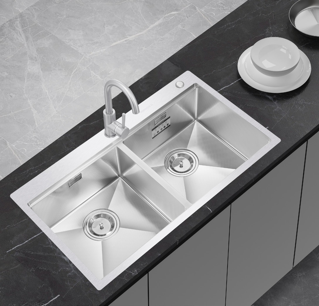 Chậu rửa bát 2 hộc inox SUS304 EUROGOLD EUC28250GA