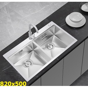 Chậu rửa bát 2 hộc inox SUS304 EUROGOLD EUC28250GA