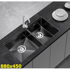 Chậu rửa bát 2 hộc inox SUS304 EUROGOLD EUC28845GD