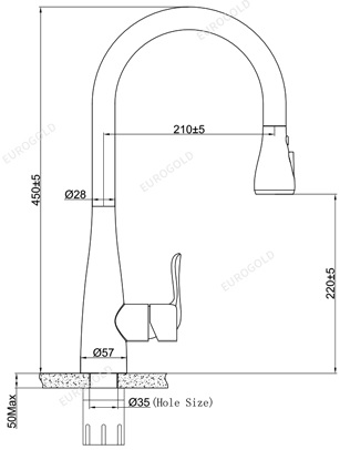 Vòi rút nóng lạnh EUROGOLD EVF119MR