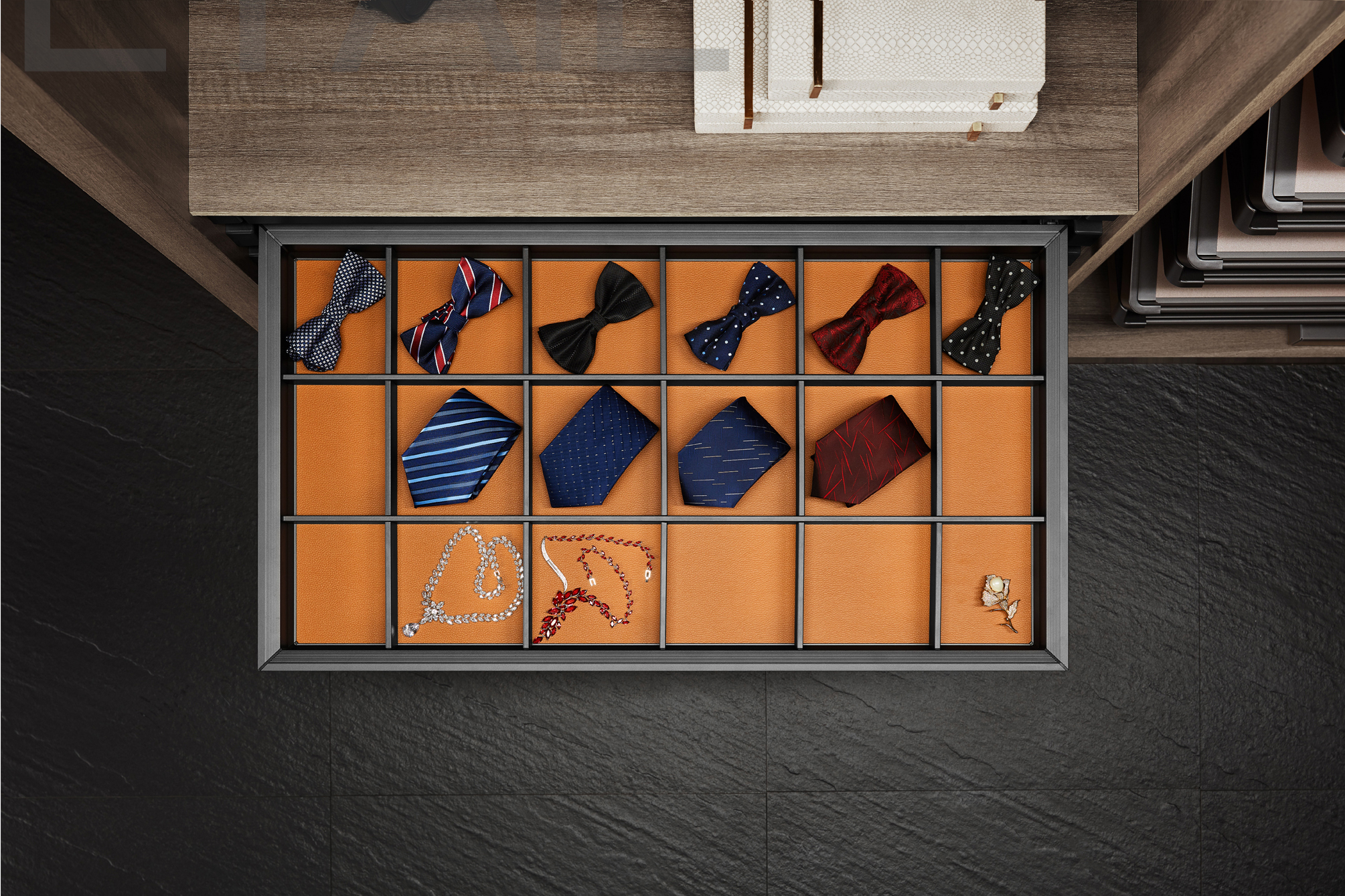 Kệ đựng đồ trang sức ray giảm chấn EUROGOLD EAB6160 EAB6170 EAB6180 EAB6190