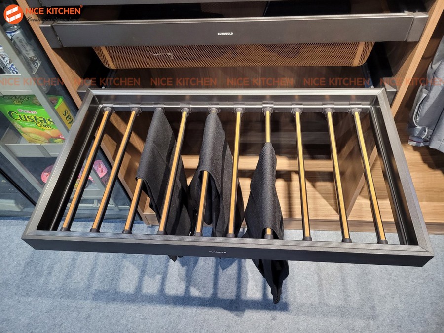 Kệ vắt quần âu EUROGOLD ray giảm chấn EAB4160 EAB4170 EAB4180 EAB4190