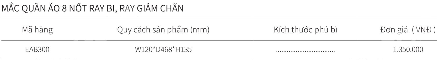 Móc quần áo treo đỉnh EUROGOLD EAB300