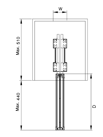 Móc quần áo treo đỉnh EUROGOLD EAB300