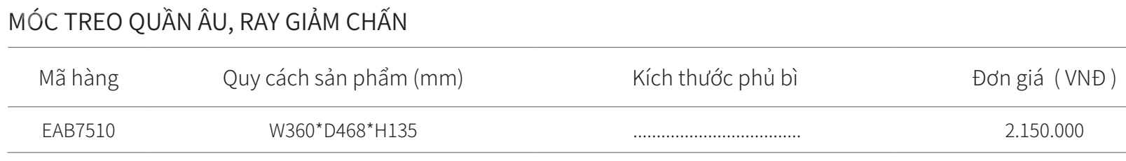 Kệ vắt quần âu treo đỉnh EUROGOLD EAB7510