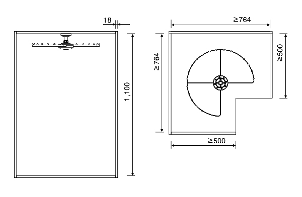 Móc quần áo treo đỉnh dạng xoay EUROGOLD EAB1560