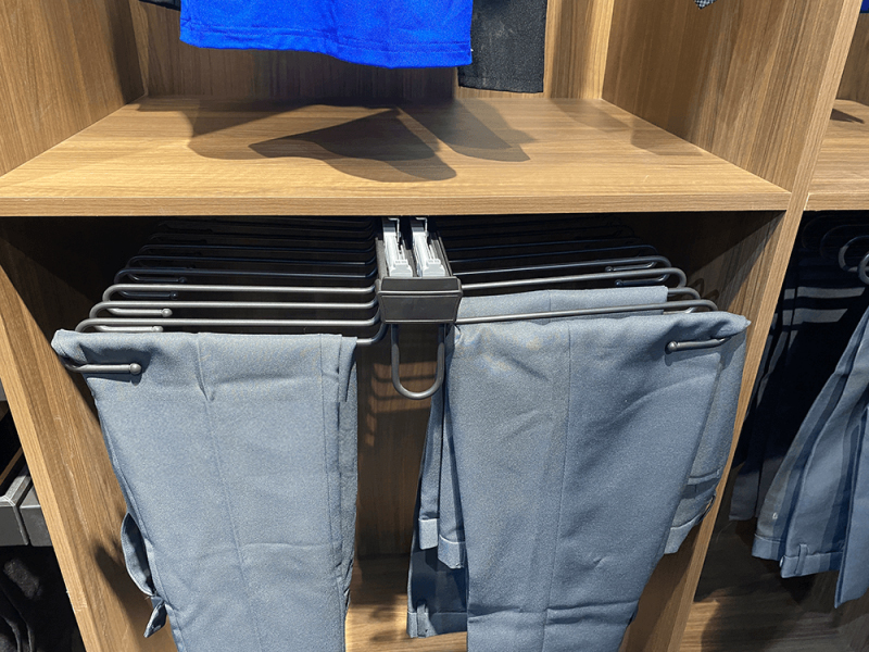 Kệ vắt quần âu đôi ray giảm chấn EUROGOLD EAB7120