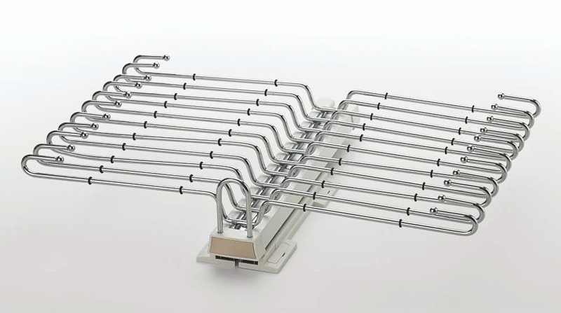 Kệ vắt quần âu đôi ray giảm chấn EUROGOLD EUA7120