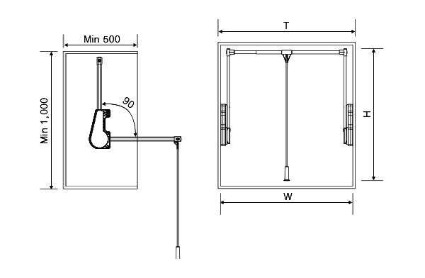 Kệ treo quần áo nâng hạ di động EUROGOLD EUA11080
