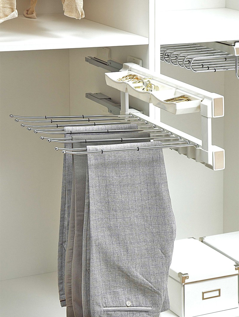 Kệ vắt quần âu ray hông giảm chấn EUROGOLD EVA400