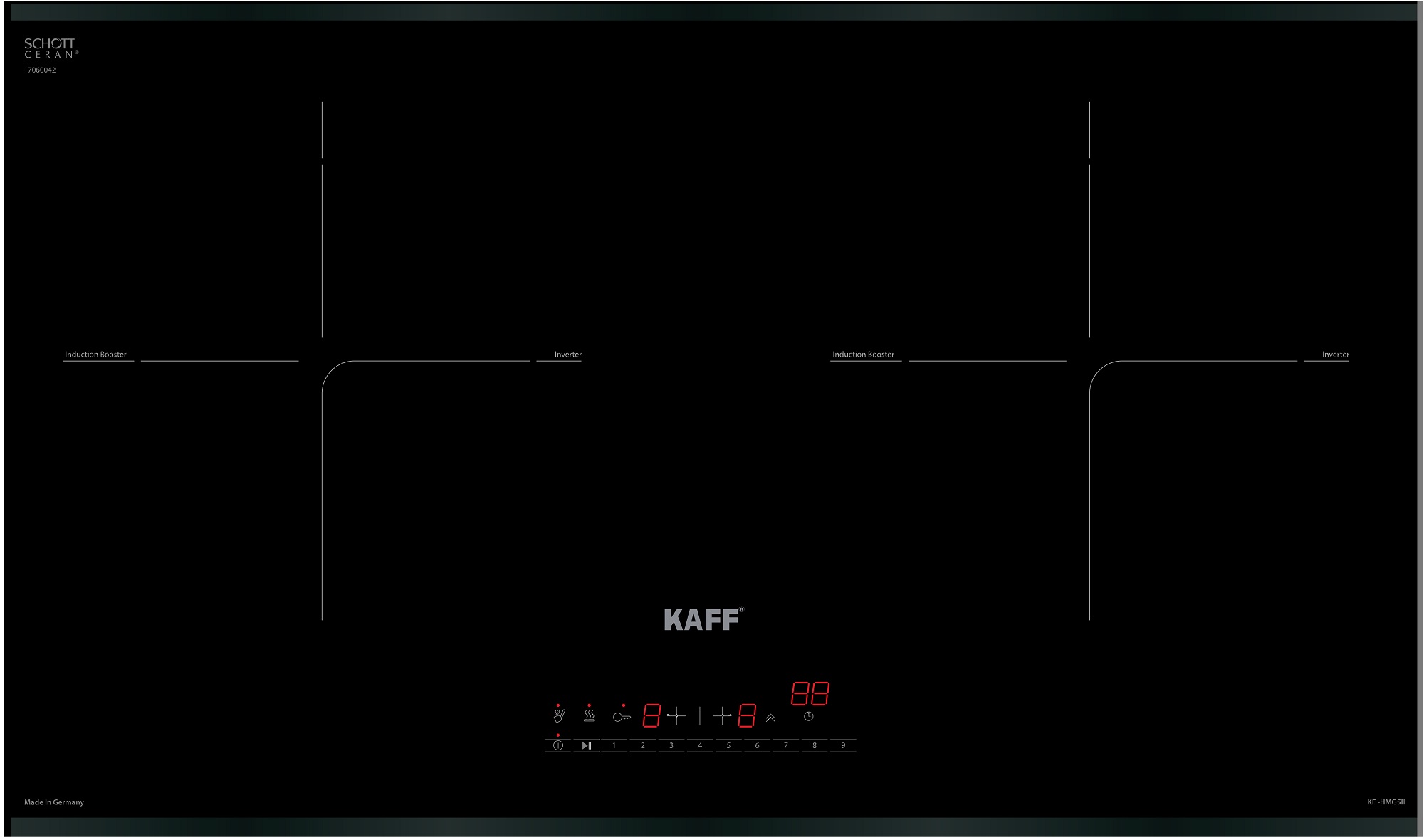 Bếp Từ Vuông 3 lò KAFF KF-HGM5II