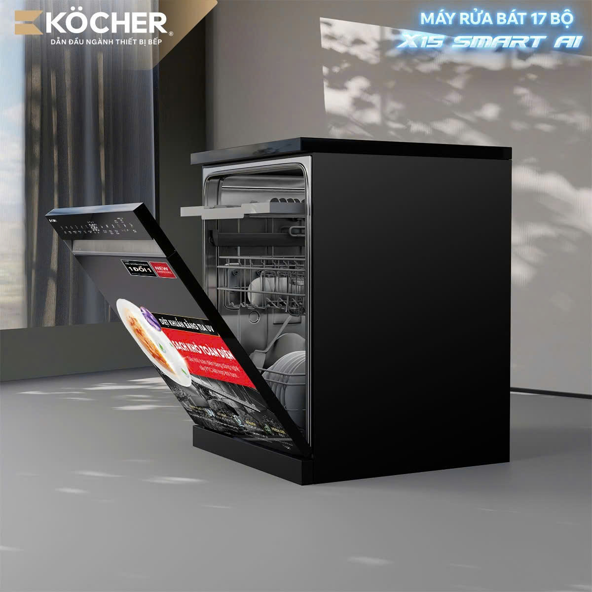 Máy rửa bát Kocher X15 SMART AI