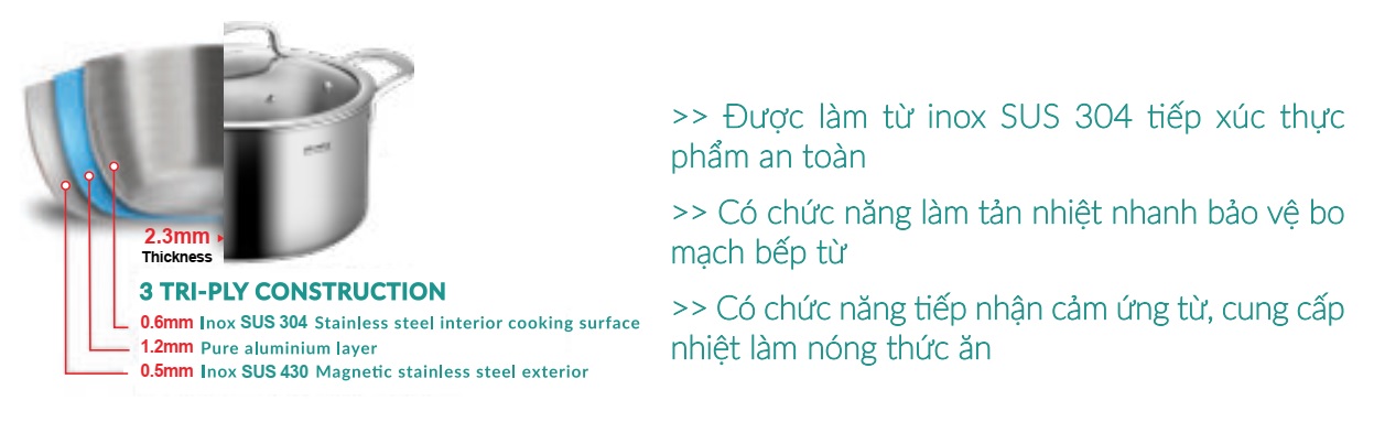 Bộ nồi cao cấp Grand X GX802 ELANO
