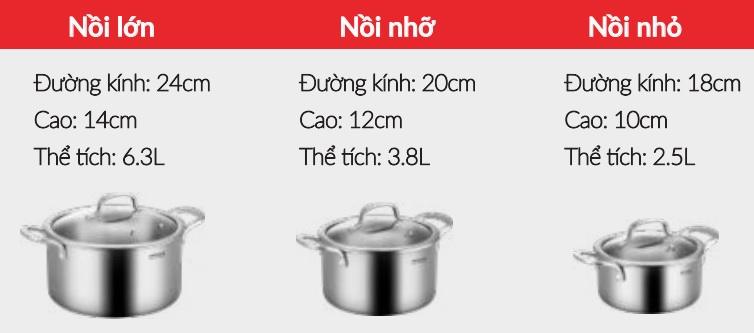 Bộ nồi cao cấp Grand X GX802 ELANO