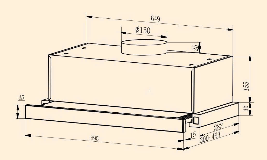 M&aacute;y h&uacute;t m&ugrave;i &acirc;m tủ FASTER FS SYP 7225B