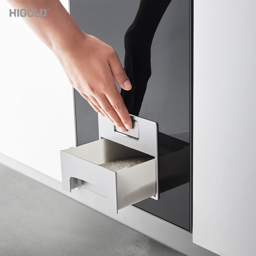 Thùng gạo mặt gương cao cấp nút nhấn Higold 307048