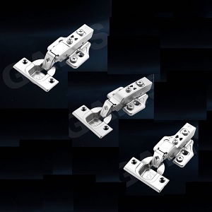 Bản lề Garis Hamburg GH07, thép mạ NICKEL, giảm chấn, tháo lắp nhanh, điều chỉnh 3D (3 hướng)