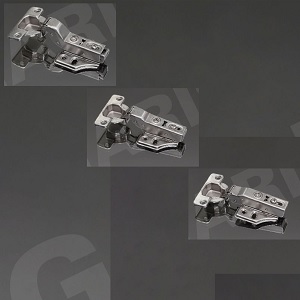 Bản lề Garis Hamburg GH22, thép mạ NICKEL, giảm chấn, tháo lắp nhanh, đầu bo tròn