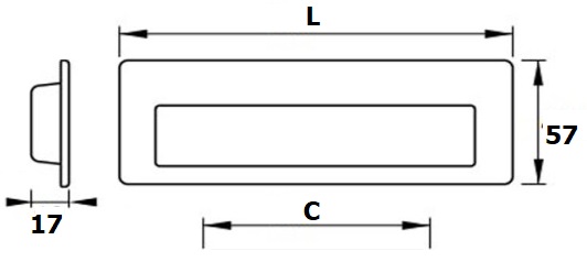 Tay nắm &acirc;m kho&eacute;t gỗ, hợp kim nh&ocirc;m, m&agrave;u nh&ocirc;m mờ Garis GH64
