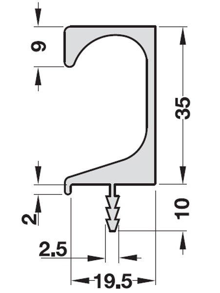 Tay nắm âm xẻ rãnh hợp kim nhôm Garis GH68