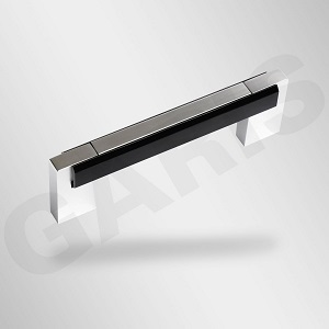 Tay nắm cạnh vuông, hợp kim nhôm màu Chrome, thân màu đen bóng Garis GH72