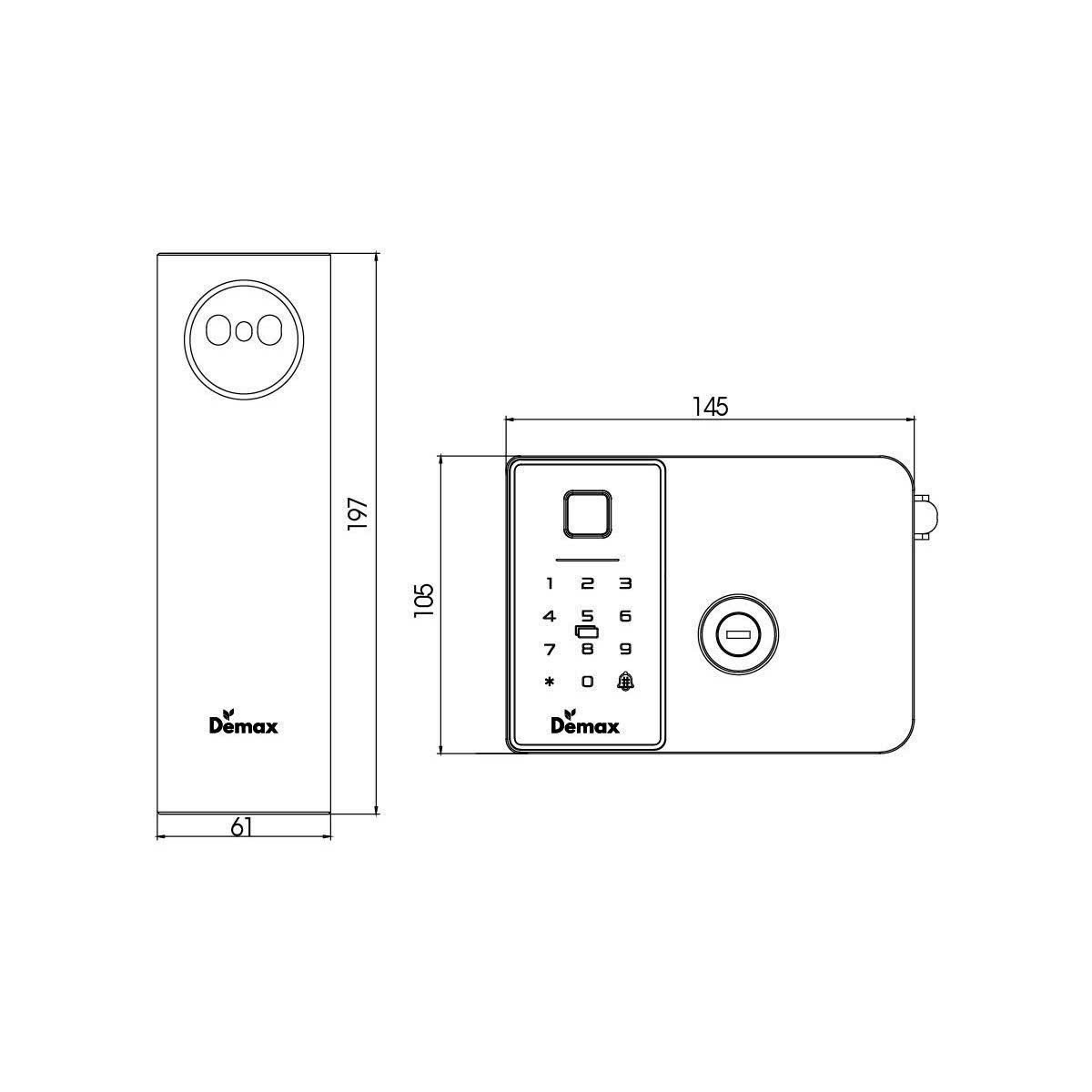 Khóa cửa thông minh nhận diện khuôn mặt dành cho cửa cổng Demax EL-G908AC CNC