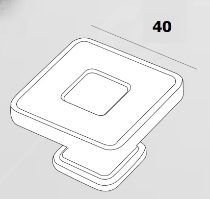 Tay nắm dạng núm Garis GH79.0 thân Chrome màu đen mờ