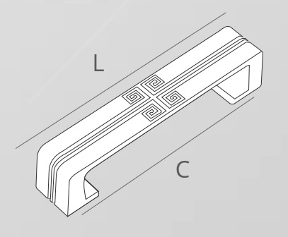 Tay nắm cổ điển, màu đồng Garis GE64
