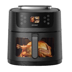 Nồi chiên không dầu Grand X GX-AR08SMART tích hợp chức năng hấp 2 trong 1