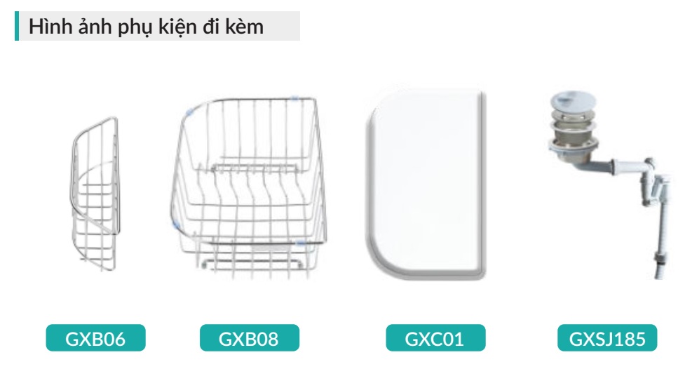 Chậu rửa b&aacute;t 1 hộc Grand X GX 7848JP Hikari
