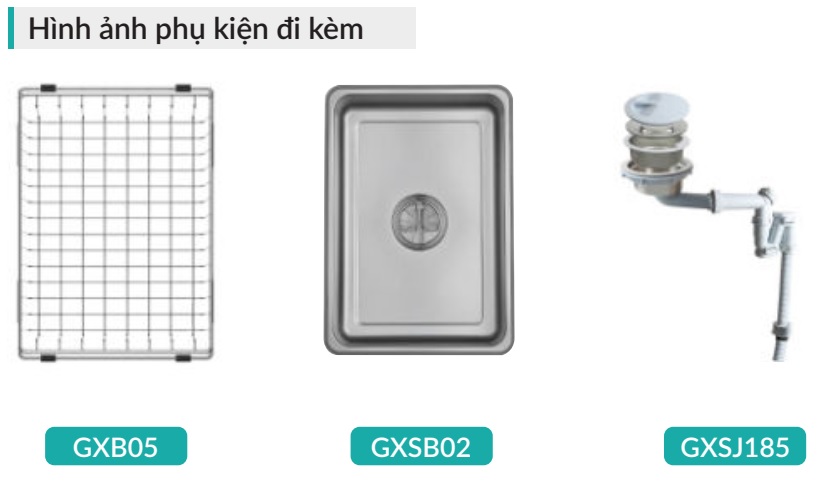 Chậu rửa b&aacute;t 1 hộc Grand X GX7850J Hikari