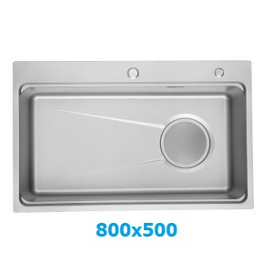 Chậu rửa bát 1 hộc Grand X GX8050SV Volcano