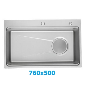 Chậu rửa bát 1 hộc Grand X GX7650SV Volcano