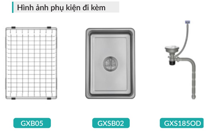 Chậu rửa b&aacute;t 1 hộc Grand X GX8045LV Volcano