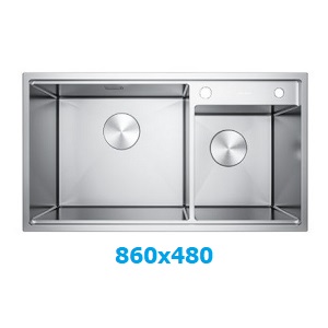 Chậu rửa bát 2 hộc inox SUS304 Grand X GX8648DS Smooth