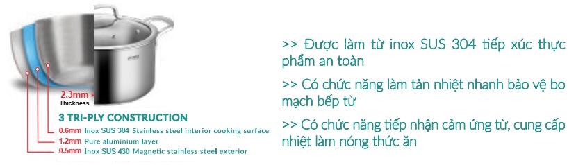 Bộ nồi cao cấp Grand X GX801 Premium