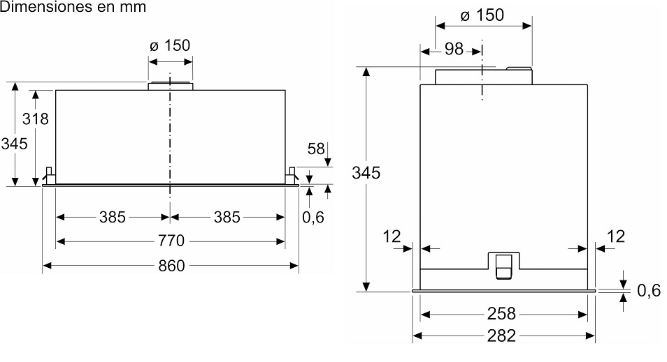 M&aacute;y H&uacute;t M&ugrave;i &Acirc;m Tủ To&agrave;n Phần BOSCH DLN88PC60 Serie 8