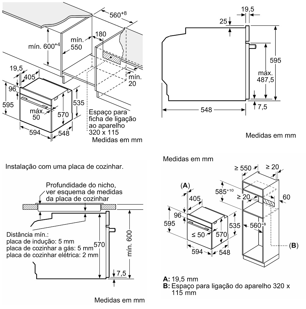 L&ograve; nướng kết hợp l&ograve; hấp BOSCH HQA574ES3 Seri 4