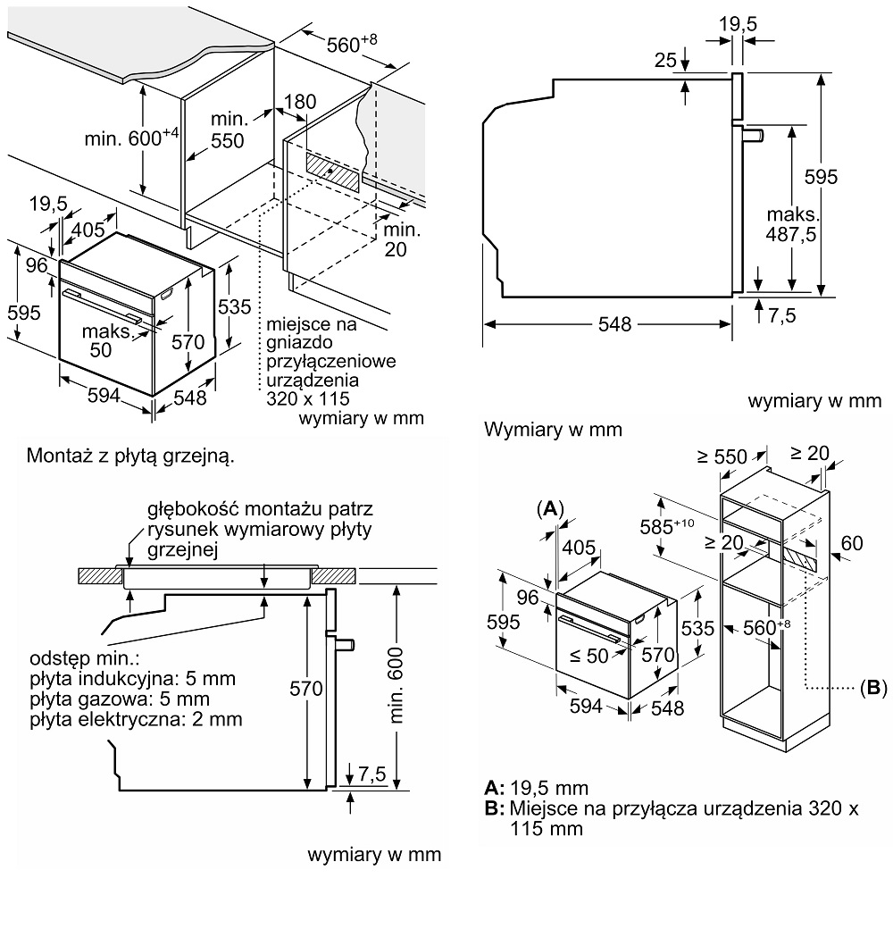 L&ograve; nướng &acirc;m tủ Bosch HBG536EB3 Serie 6