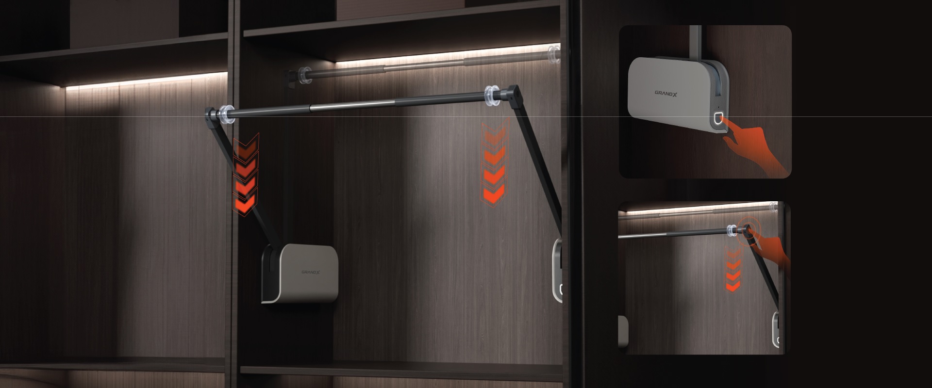 Kệ treo quần &aacute;o n&acirc;ng hạ điện GRAND X Mimosa Series XM.15E-Luxury