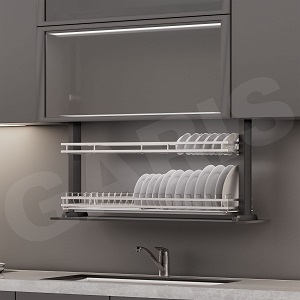 Giá bát đĩa nâng hạ điện cảm ứng bằng giọng nói Tiếng Việt, GARIS GLXV67 GLXV68 GLXV69