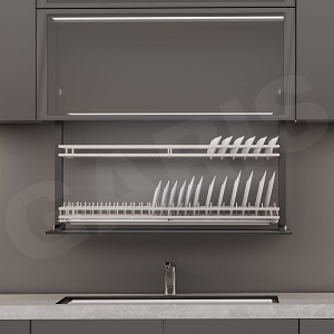 Giá bát đĩa nâng hạ điện cảm ứng chạm GARIS GLXT67 GLXT68 GLXT69