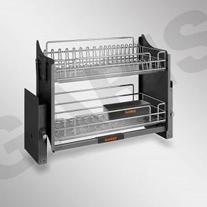 Giá bát đĩa nâng hạ di động GARIS inox 304 nan Oval GLV67 GLV68 GLV69