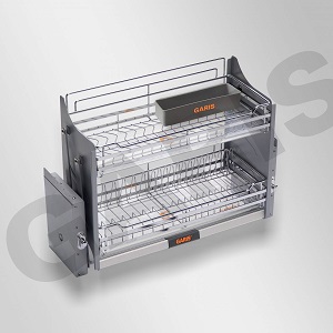 Giá bát đĩa nâng hạ di động GARIS GLC66 GLC67 GLC68 GLC69 inox 304 phủ Chrome