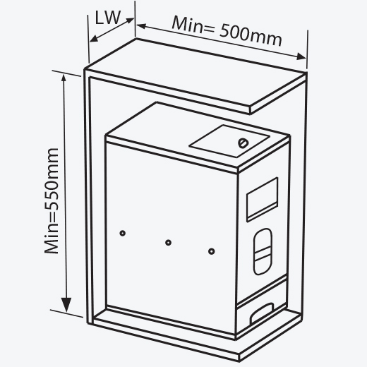 Thùng gạo âm tủ cánh mở GARIS GRP225