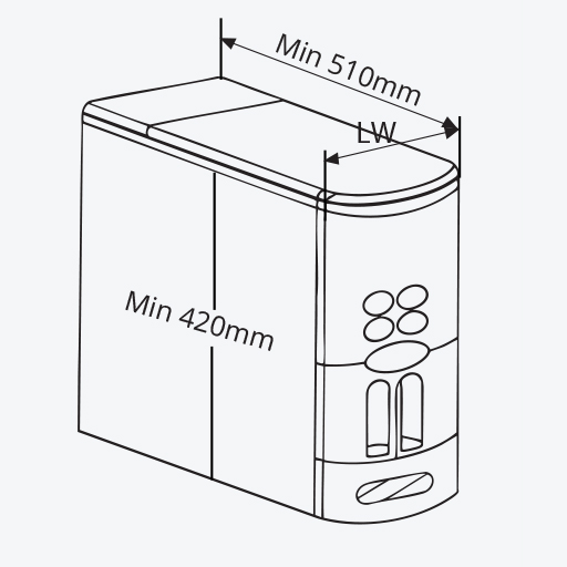 Th&ugrave;ng gạo &acirc;m tủ c&aacute;nh mở GARIS GRP133 GRP233