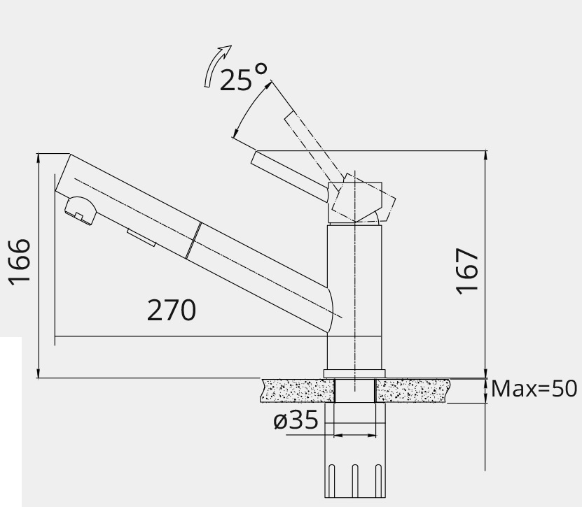 Vòi rút nóng lạnh cổ thấp GARIS GF8M