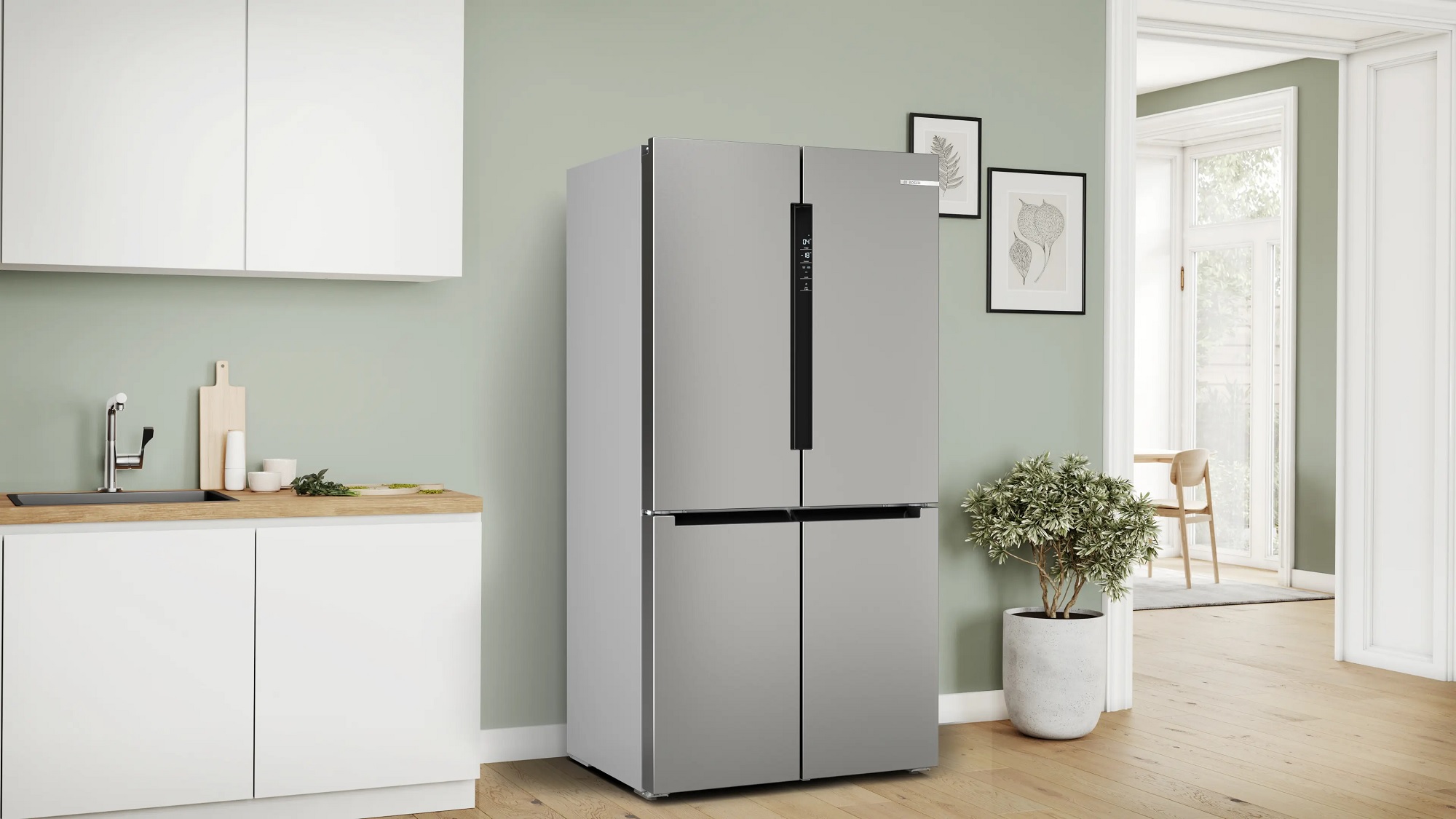 Tủ lạnh 4 cửa kiểu Ph&aacute;p Bosch KFN96APEAG Series 4