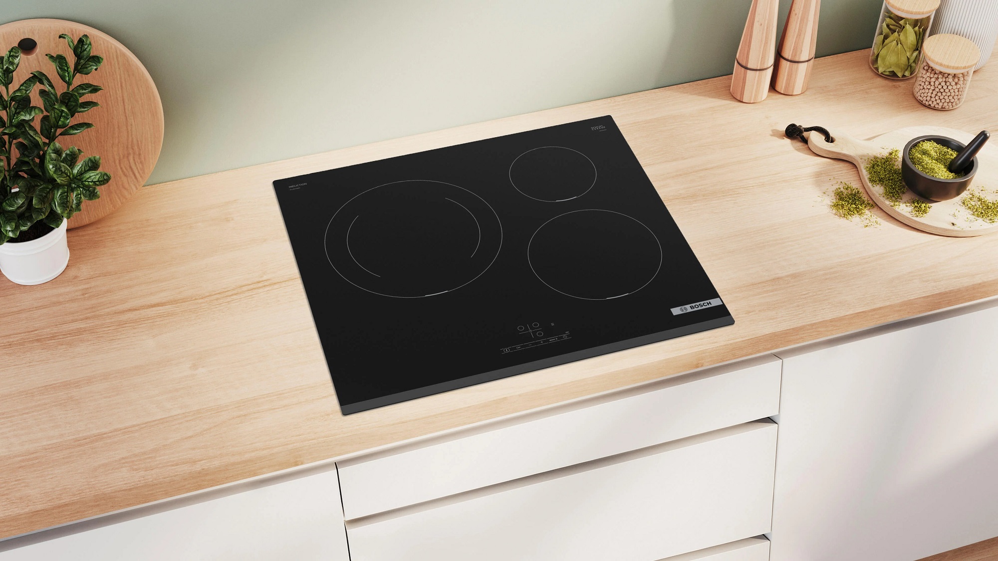 Bếp từ 3 vùng nấu Bosch PUJ631BB5E Serie 4